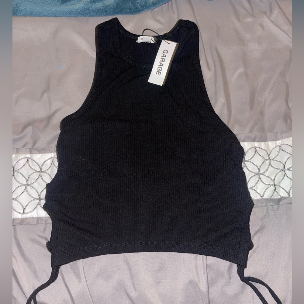 Garage NWT black crop top